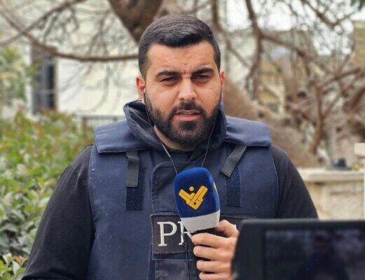 اصابت موشک به خبرنگار لبنانی در پخش زنده