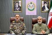 نشست فرمانده قرارگاه مشترک پدافند هوایی خاتم‌الانبیا(ص) کشور با رئیس و اعضای کمیسیون امنیت ملی مجلس برگزار شد