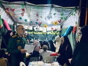 آیین اختتامیه نمایشگاه «اسوه بسیج» ناحیه سلمان در حاشیه اجتماع شبانه سنگر
