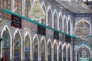 سیاه پوش شدن حرم امام حسین(ع) به مناسبت شهادت حضرت زهرا(س)