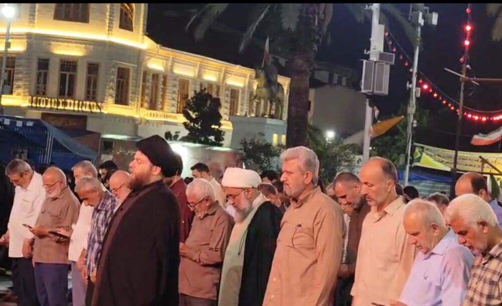 نماز استغاثه به امام زمان(عج) در قرار ۲۰۲ رشتوندان همراه با بانگ «لبیک سیدمجتبی»