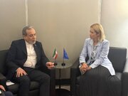 دیدار وزیر امور خارجه با مسئول سیاست خارجی اتحادیه اروپا 