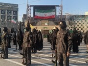 آیین افتتاحیه آموزش نظامی «جان‌فدای ایران» در میدان آیینی امام حسین علیه السلام