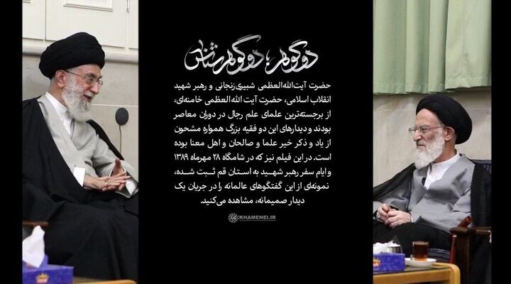 دو گوهر، دو گوهرشناس؛ لحظاتی منتشرنشده از دیدار آیت‌الله شبیری زنجانی و رهبر شهید انقلاب