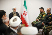 دیدار فرماندهان نظامی و انتظامی استان قزوین با نماینده ولی‌فقیه در استان و امام جمعه قزوین