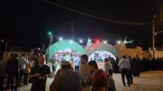 سفره کرامت ام‌البنین(س) به یاد شهدای فراجا در محمدآباد مرکزی برپا شد