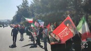 تشکیل بزرگترین زنجیره انسانی جان‌فدا دور دانشگاه فردوسی مشهد