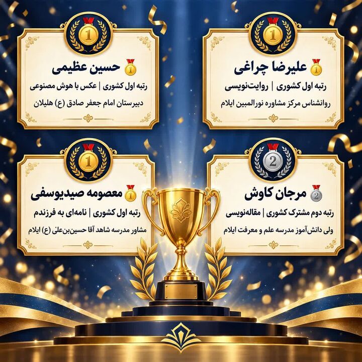 درخشش دانش‌آموزان و فرهنگیان ایلام در جشنواره نوجوان سالم