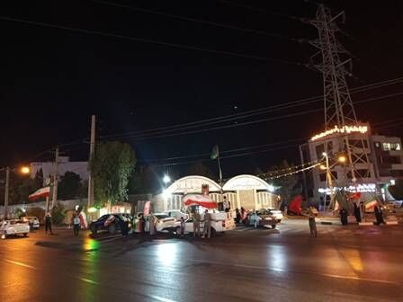 ۲۲۸ شب همراهی کاروان خودرویی مسجد اعظم شیراز با اجتماع مردمی