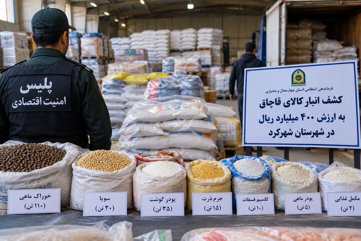 فاش شدن راز یک انبار کالای قاچاق میلیاردی در شهرکرد