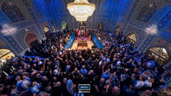 حضور موکب داران عراقی در رواق دارالذکر؛ جوار مزار نورانی «آقای شهید ایران»