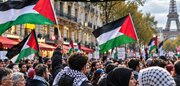 پرچم و چفیه فلسطین؛ الهام‌بخش اعتراضات جوانان در فرانسه