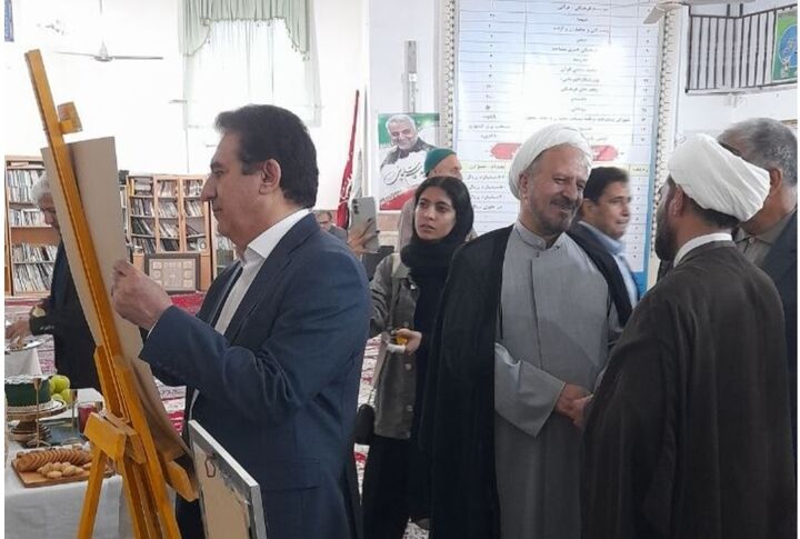 حضور دبیر شورای فرهنگ عمومی کشور و حجت‌الاسلام ملانوری در کانون فرهنگی هنری شهدای مسجد جامع روستای ارکان
