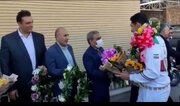 تجلیل از پارسا محمدی، دارنده مدال طلای والیبال نشسته آسیا در سنندج