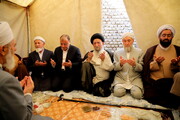حضور آیت‌الله نورمفیدی در مجلس ترحیم آخوند جاور
