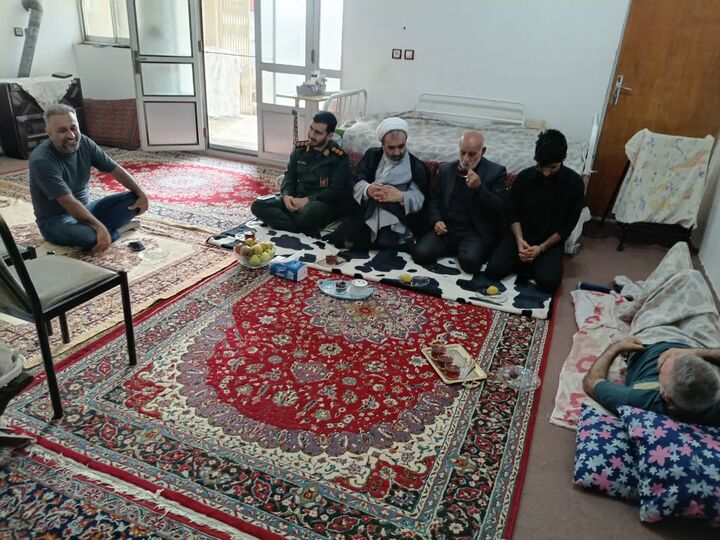 دلجویی بچه مسجدی ها از جانباز در گرجی‌محله بهشهر