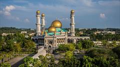 ساختمان طلایی این مسجد نماد اسلام در برونئی است