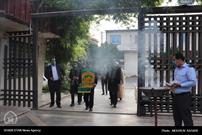 پرچم متبرک حرم مطهر امام رضا در دانشگاه آزاد گرگان برافراشته شد+گزارش تصویری