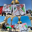 اعتراض نمازگزاران فلسطینی در مسجدالاقصی