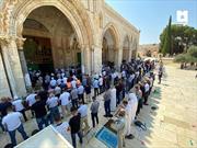 اقامه نماز جمعه فلسطینی ها در مسجدالاقصی