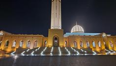 مسجد جامع سلطان قابوس نارنجی پوش شد