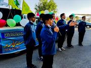 اجرای سرودهای خیابانی با مضمون حماسی به همت کانون «الزهرا (س)» در جهرم