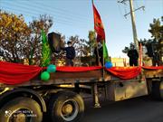 راه اندازی حرکت کاروان شادی در معابر شهر سرایان