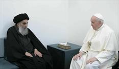 پاپ با آیت الله سیستانی دیدار کرد+عکس