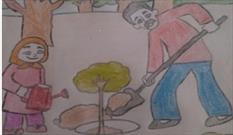 اجرای فعالیت نقاشی به مناسبت روز درختکاری توسط نوجوانان کانون مهرپویان