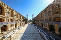 پیشرفت ۹۸ درصدی در ساخت کتابخانه صحن حضرت فاطمه(ع) در آستان علوی + عکس