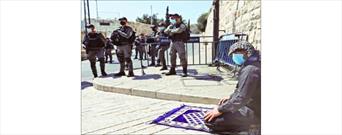 ممانعت صهیونیست ها از اقامه نماز جمعه فلسطینی های کرانه باختری در مسجدالاقصی