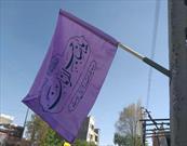 پویش مردمی "هر خانه یک پرچم" در شهربابک توسط خادمیاران رضوی اجرا شد