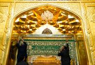 هنر دست بانوان اصفهانی در ایوان مطلای حرم حضرت عباس نصب(ع) شد + گزارش تصویری