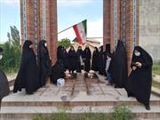 بچه های مسجد شهر هشتجین به مزار شهدای گمنام رفتند