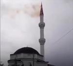آتش سوزی در مناره یکی از مساجد ترکیه