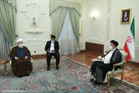 دیدار قائم مقام دبیرکل حزب الله لبنان و رئیس سازمان حشد الشعبی با آیت الله رییسی