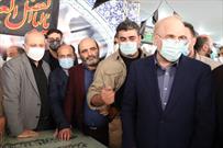 حضور قالیباف در یادواره شهدا بهشهر و ادای احترام به امام جمعه فقید شهرستان