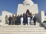 بازدید هیات نظامی ایران از آرامگاه بنیانگذار پاکستان در کراچی
