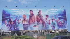 دیوارنگاره حاج قاسم در ضاحیه بیروت لبنان