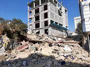 تصاویر/ انفجار ساختمان دو طبقه در صفائیه یزد