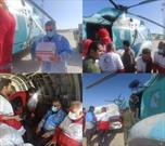 امدادرسانی هوایی هلال احمر به سیل زدگان دشتیاری