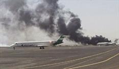 حمله عربستان به فرودگاه صنعا یمن