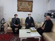 دیدار مدیر کانون های مساجد استان اردبیل با  جانباز مدیر مسئول کانون شهدای محله مقدس