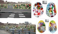 اجرای طرح های هنری زوج آران و بیدگلی در هفتمین سالانه هنرهای شهری «بهارستان»