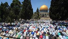 نماز عید سعید فطر در صحن‌ های مسجدالاقصی برگزار شد