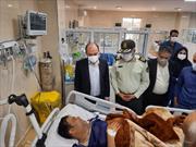 عیادت استاندار هرمزگان از مامور مجروح نیروی انتظامی در بیمارستان شهید محمدی بندرعباس