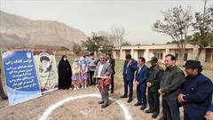 پروژه فضای ورزشی دانش آموزی در منطقه زنجانرود کلنگ زنی شد