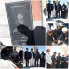 غبارروبی مزار شهید سرافراز دوران دفاع مقدس در نقطه صفر مرزی ایران و افغانستان
