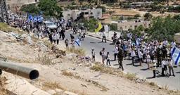 راهپیمایی تحریک‌آمیز صهیونیست‌ها در الخلیل و نابلس