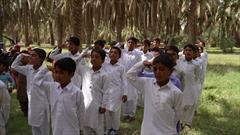 گزارش تصویری از اجرای سرود سلام فرمانده توسط بچه مسجدی های روستای مختار آباد میاندارن جازموریان